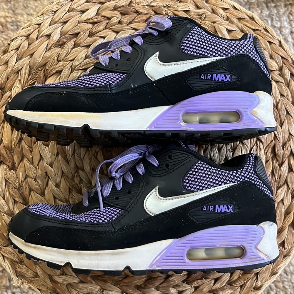 Nike Air Max purple sneakers on platform